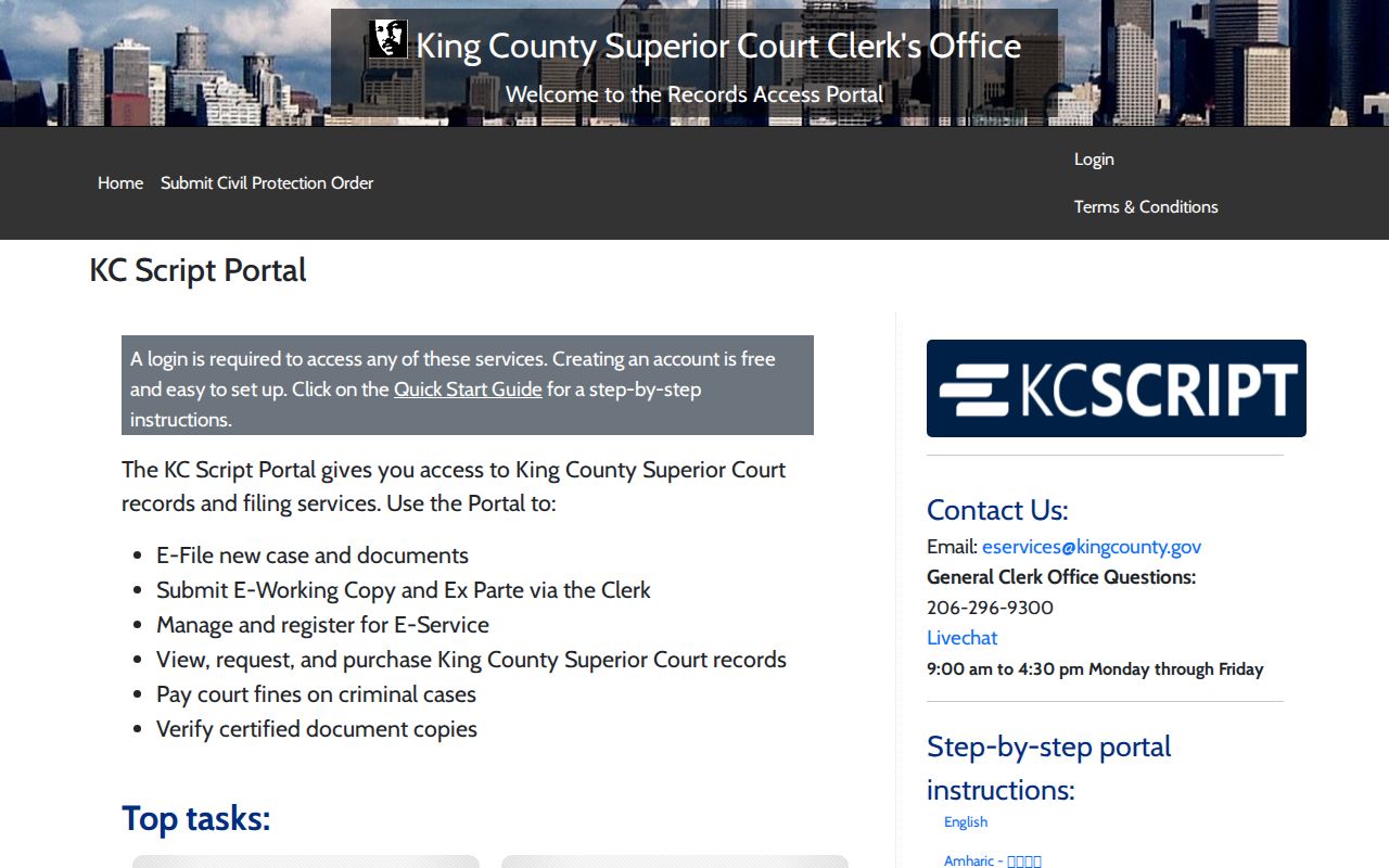 Burien people search in King County KC Script court records