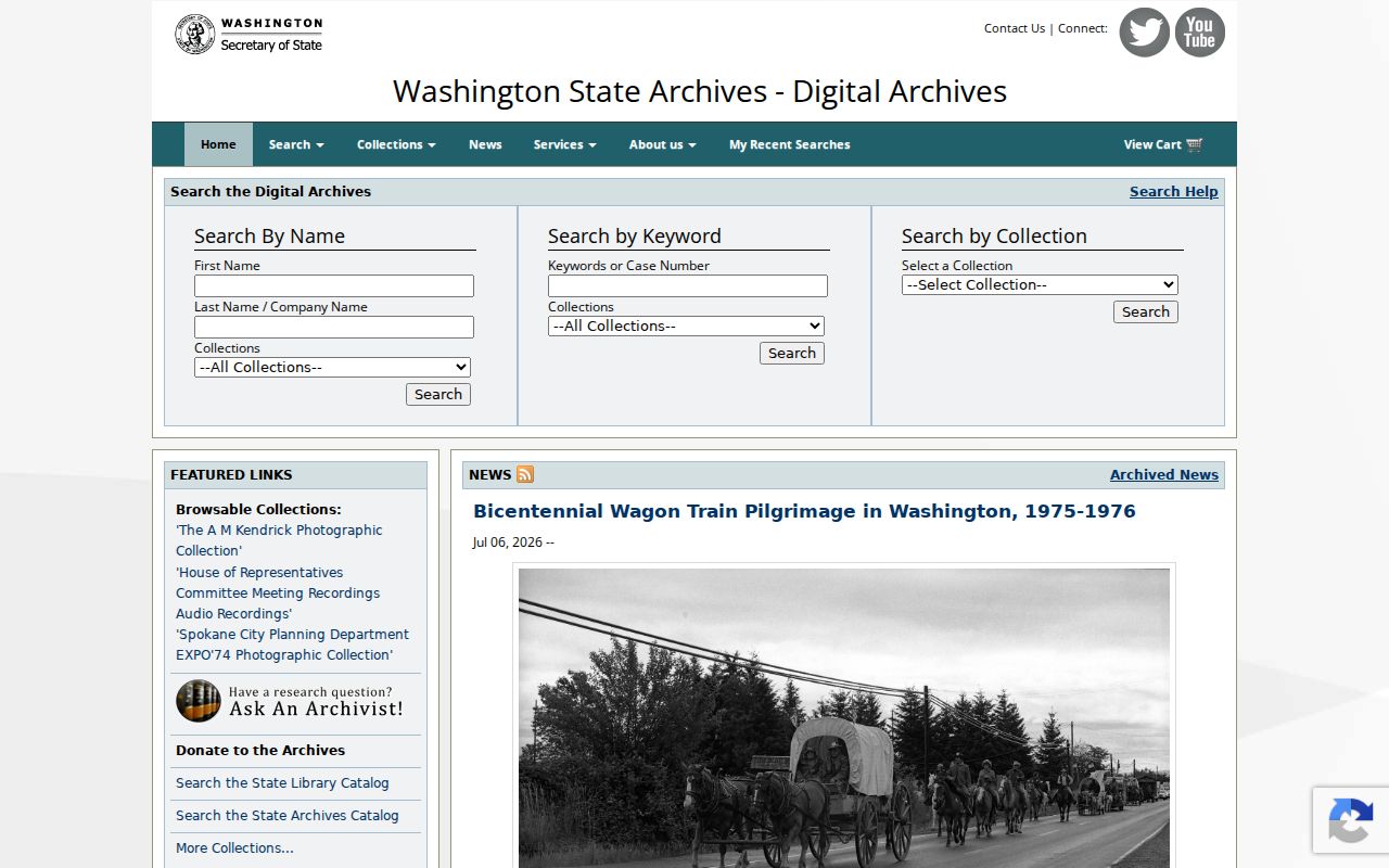 Burien open records in the Washington State Digital Archives collection search
